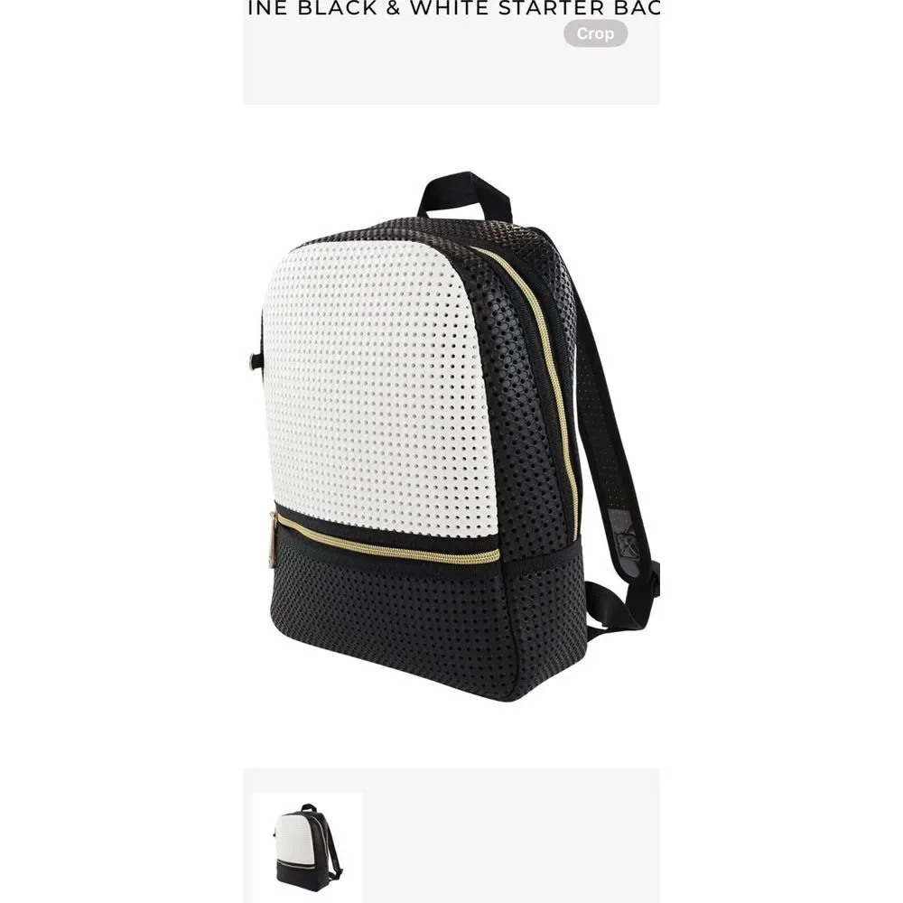 Eight+Nine Black & White Starter Backpack 13x10x4